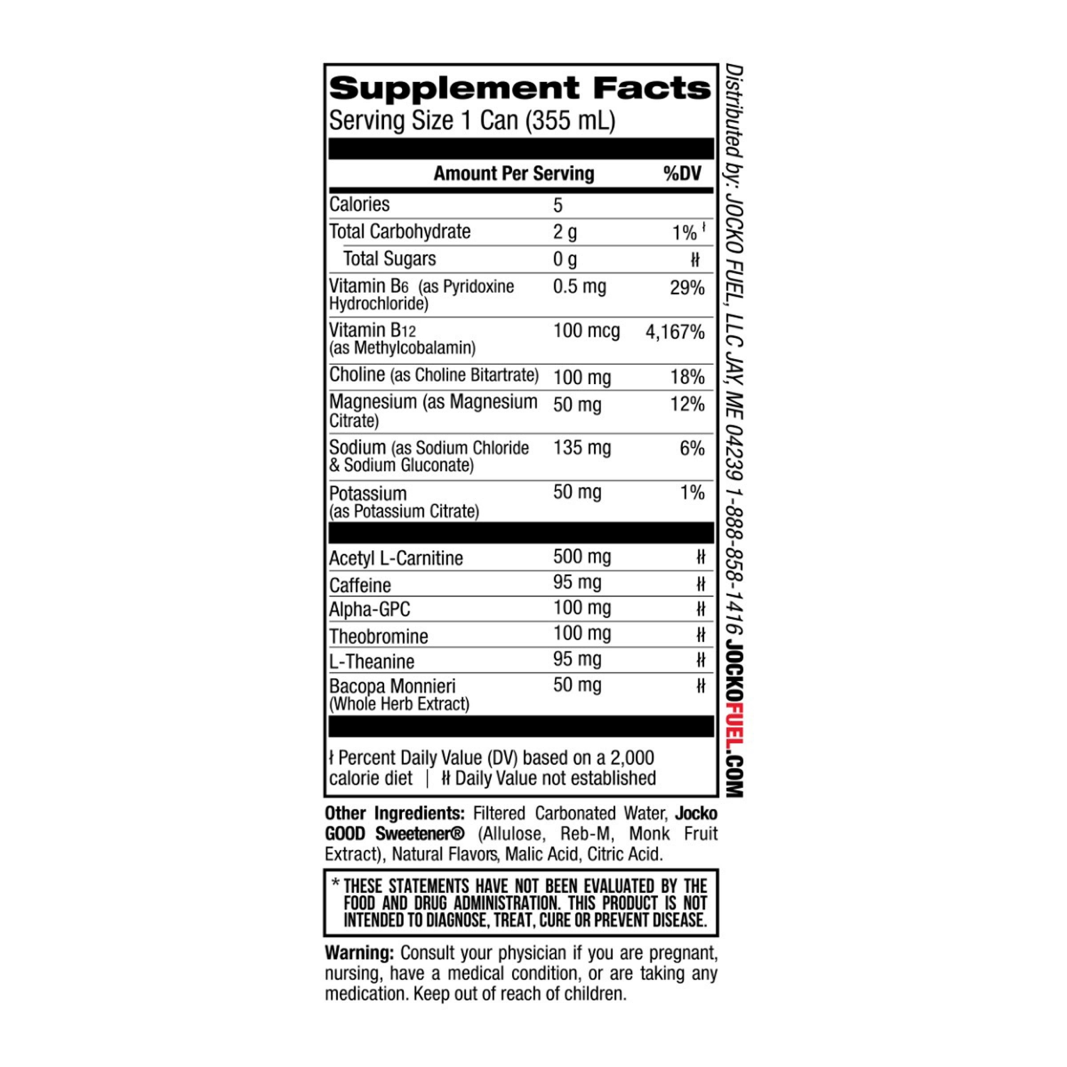 slide 3 of 5, Jocko GO Sugar Free Energy Drink Nitro Pop - 12 Fl Oz Can, 12 fl oz