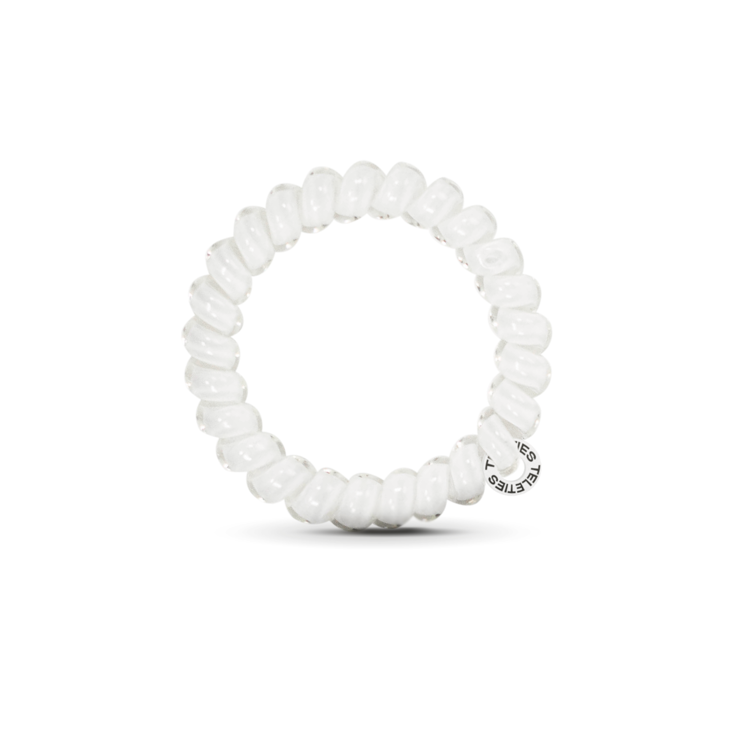 slide 3 of 3, TELETIES Large Hair Ties - 3pc - Coconut White, 3 ct