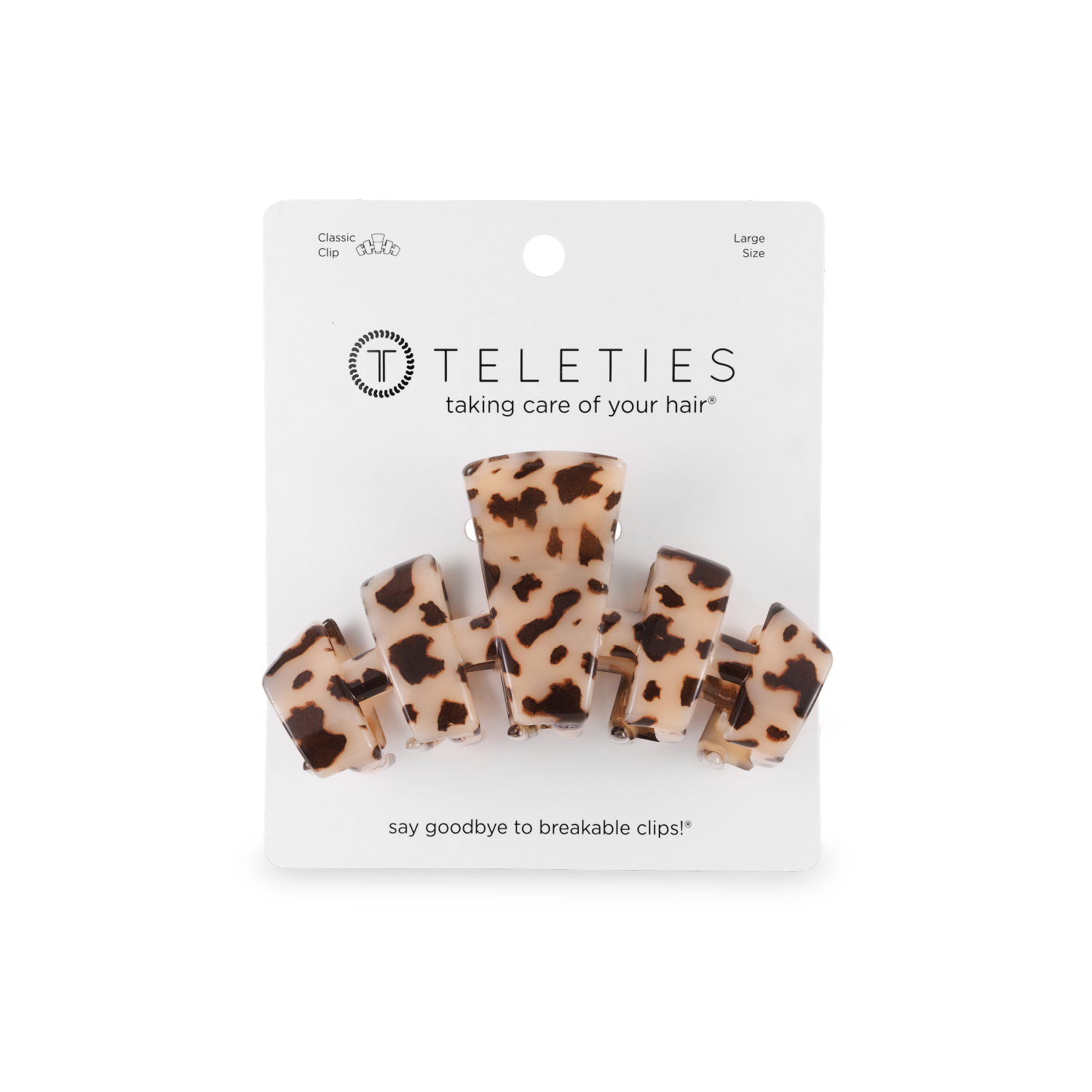 slide 1 of 4, TELETIES Tortoise Large Hair Clip - Blonde, 1 ct