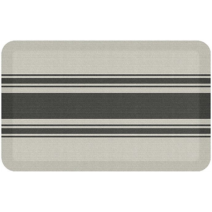 slide 1 of 1, Newlife by GelPro Bistro Stripe Kitchen Mat - Onyx, 1 ct