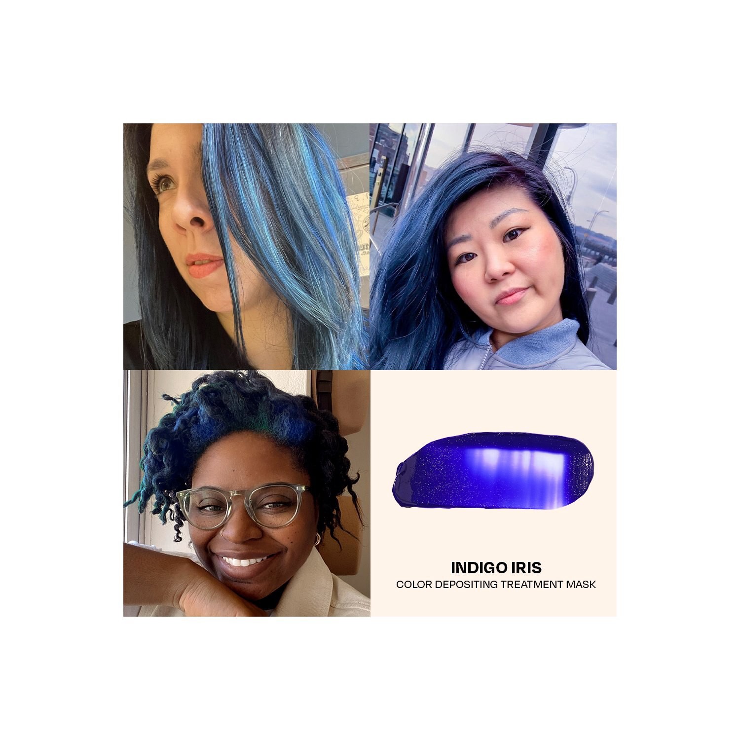 slide 3 of 7, Overtone Indigo Iris Color Depositing Treatment Mask 4.5 fl oz, 4.5 oz