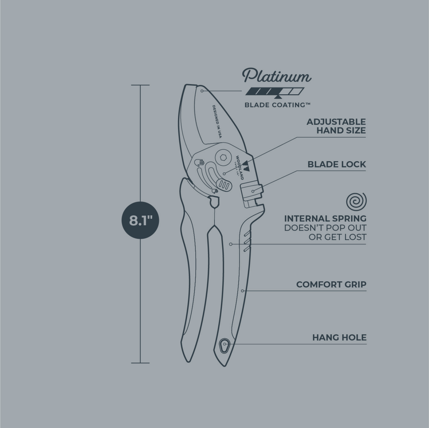 slide 7 of 7, WOODLAND TOOL CO Woodland Tools Heavy Duty Anvil Pruner, 1 ct