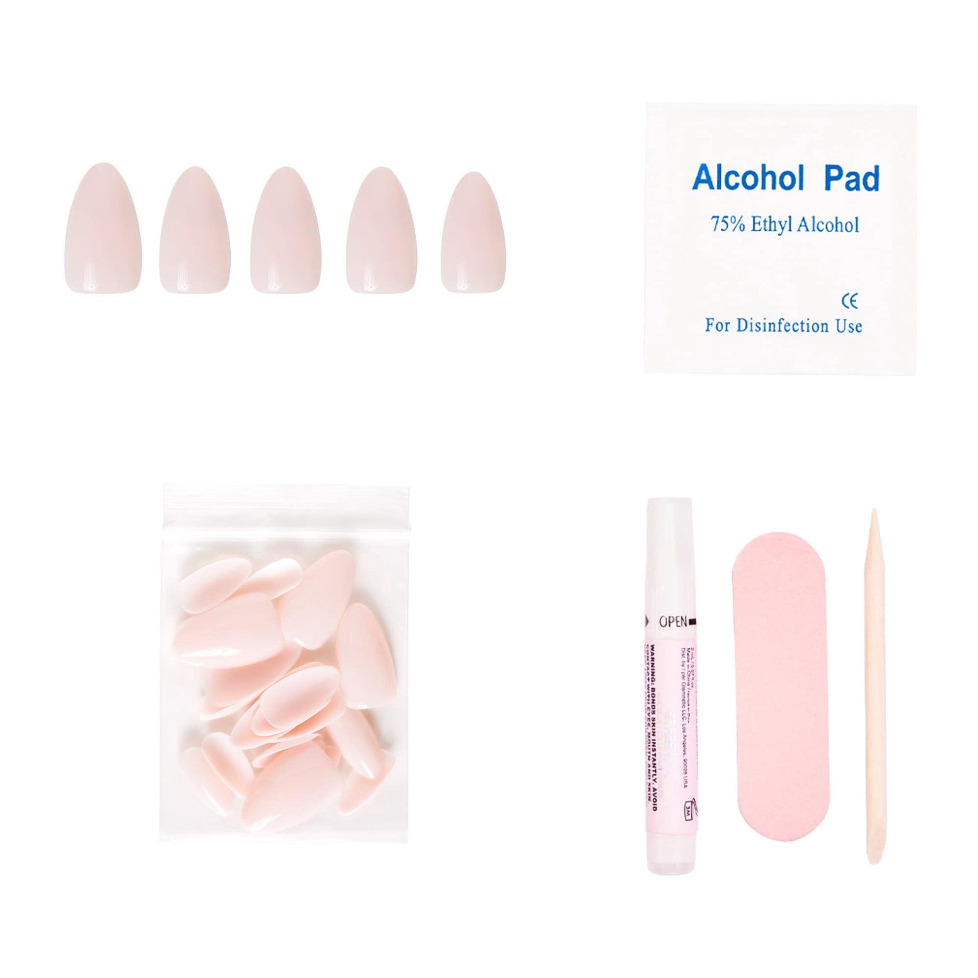 slide 2 of 7, Glamnetic Press-On Nail Kit Ballet Pink, 1 ct