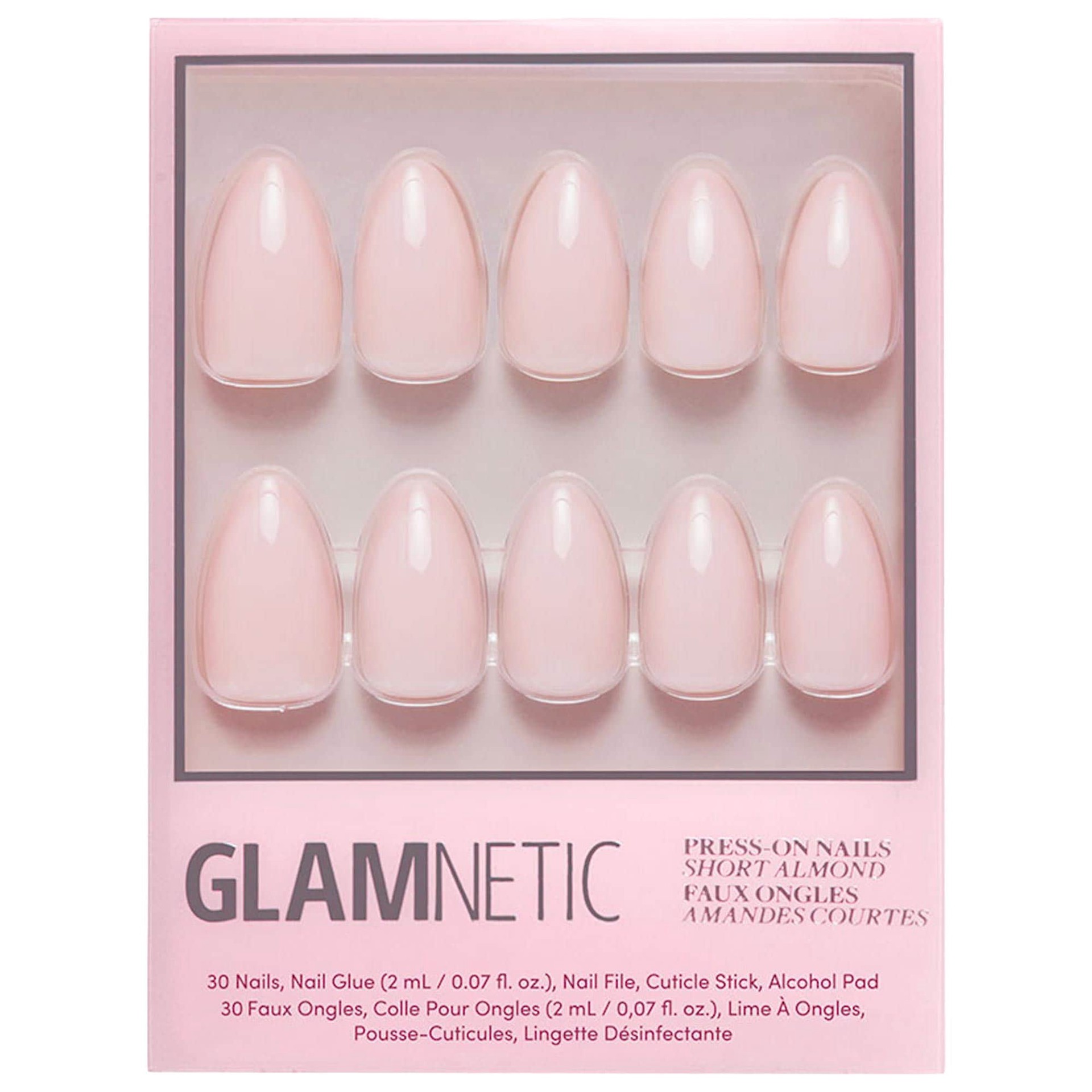 slide 1 of 7, Glamnetic Press-On Nail Kit Ballet Pink, 1 ct