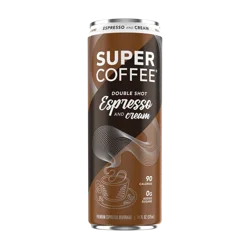 Super Coffee Premium Double Shot Espresso and Cream Espresso Beverage 11 fl oz