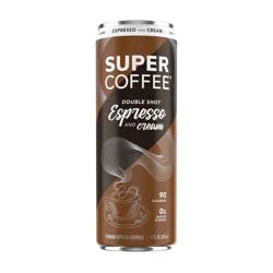Super Coffee Premium Double Shot Espresso and Cream Espresso Beverage 11 fl oz