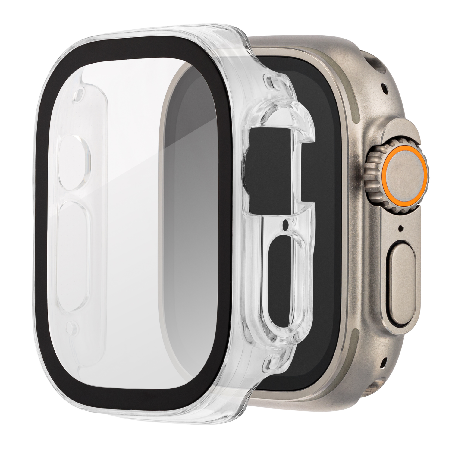 slide 1 of 5, WITHit Protective Case with Glass for 49mm Apple Watch, Clear, 1 ct