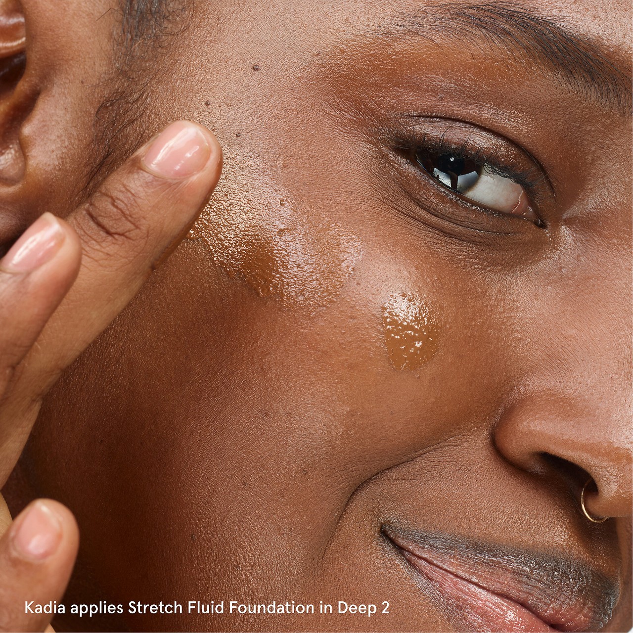 slide 9 of 15, Glossier Stretch Fluid Foundation for Buildable Coverage Deep 2, 1 oz / 30 ml
