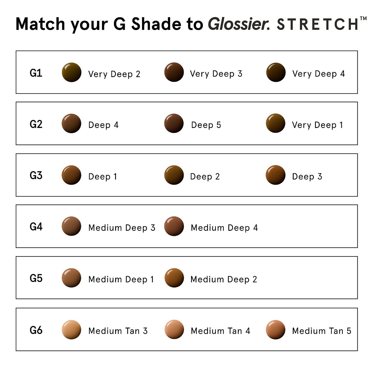 slide 14 of 15, Glossier Stretch Fluid Foundation for Buildable Coverage Very Deep 1, 1 oz / 30 ml