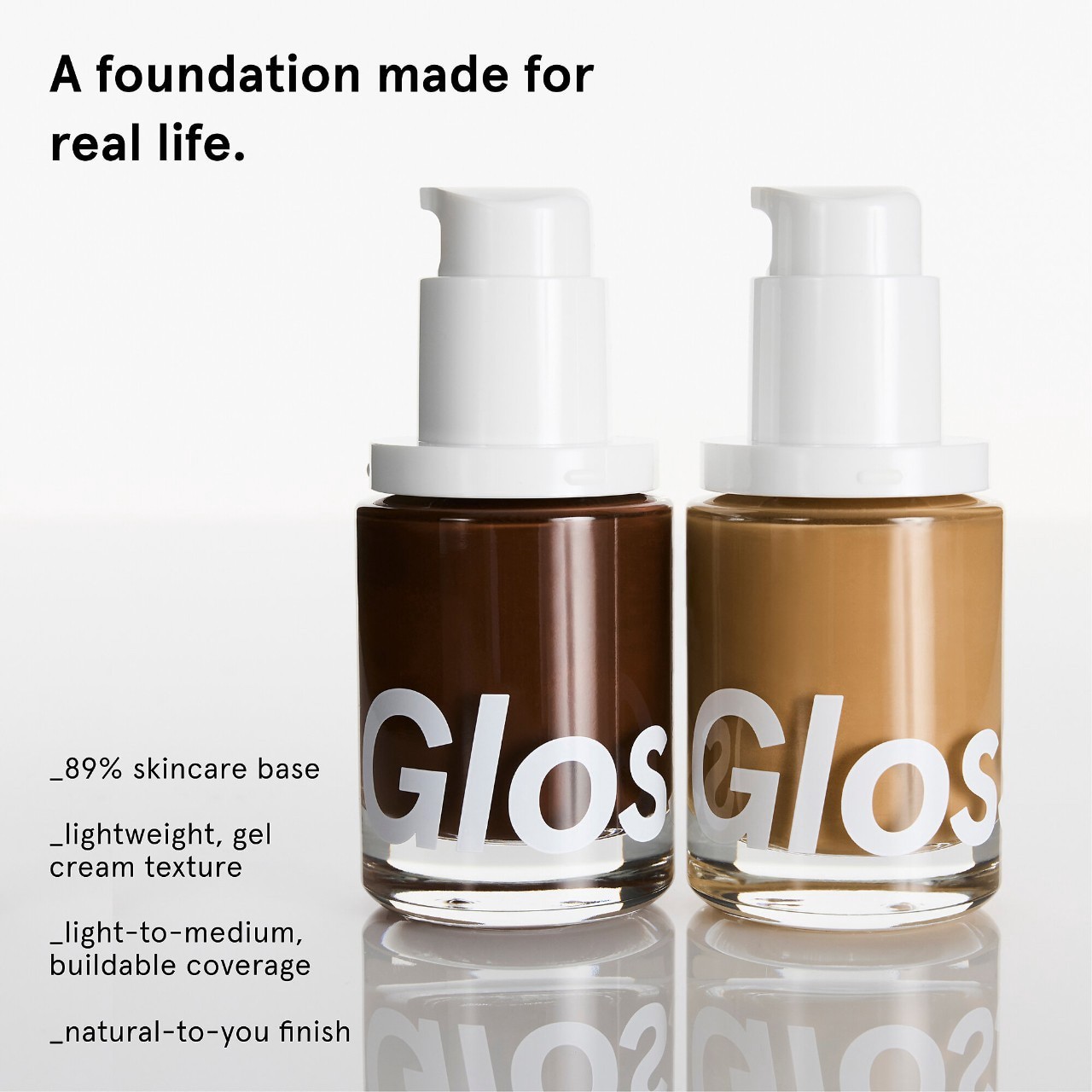 slide 7 of 15, Glossier Stretch Fluid Foundation for Buildable Coverage Very Deep 1, 1 oz / 30 ml