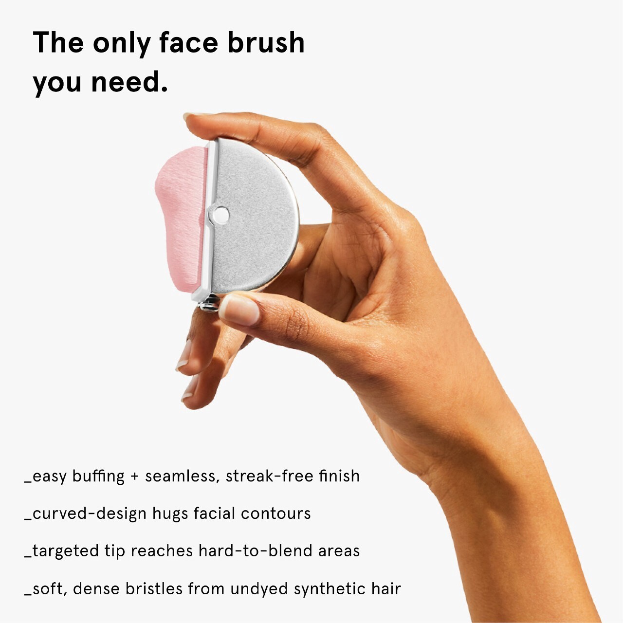 slide 3 of 4, Glossier Stretch Blending and Buffing Face Brush, 1 ct