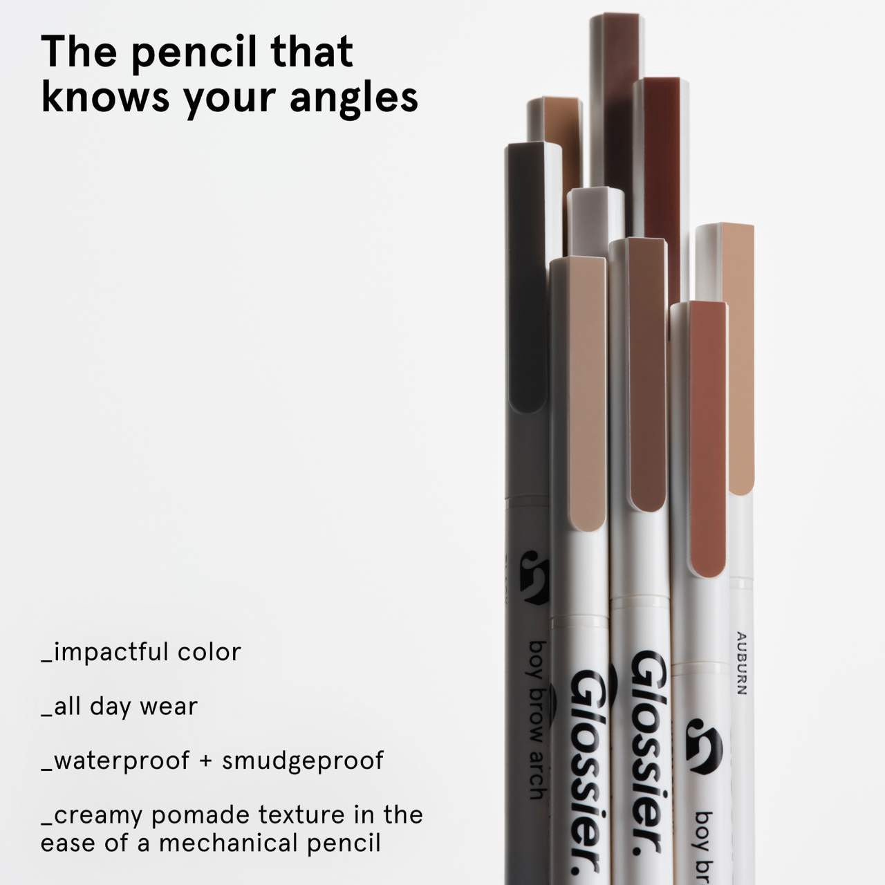 slide 10 of 11, Glossier Boy Brow Arch 2-in-1 Longwear Pomade Eyebrow Pencil Grey, 1 ct