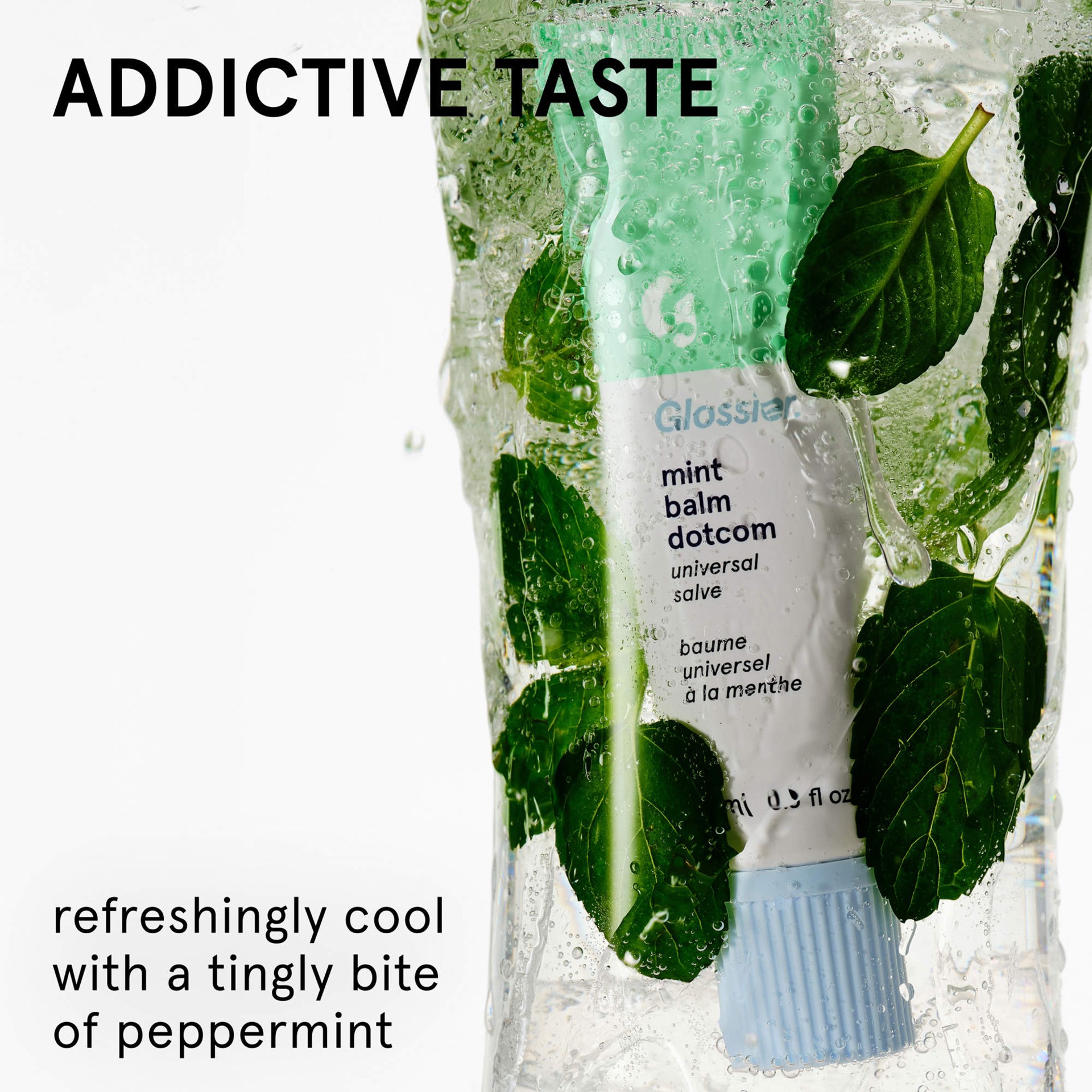 slide 2 of 12, Glossier Balm Dotcom Lip Balm and Skin Salve Mint, 0.5 oz / 15 ml