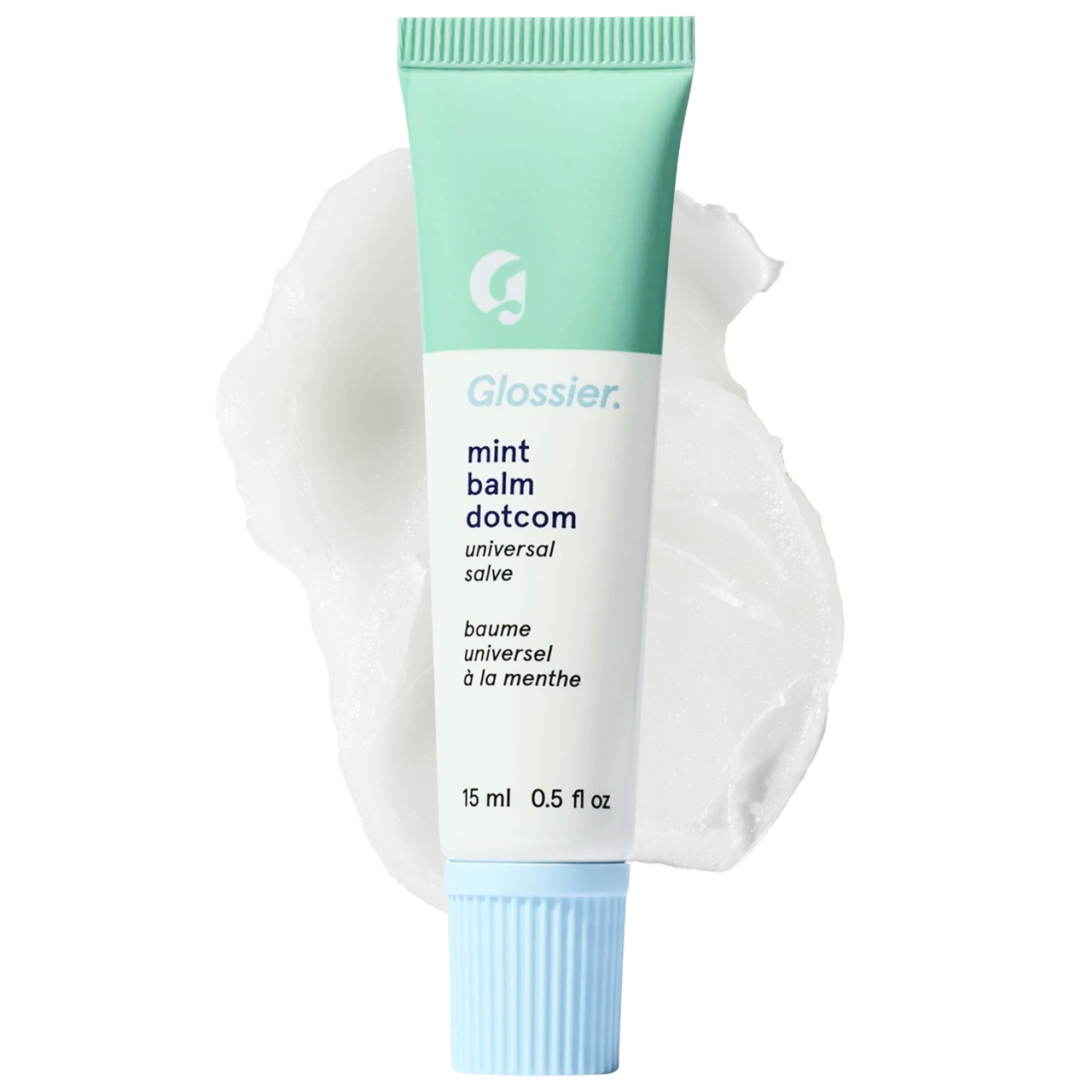 slide 1 of 12, Glossier Balm Dotcom Lip Balm and Skin Salve Mint, 0.5 oz / 15 ml