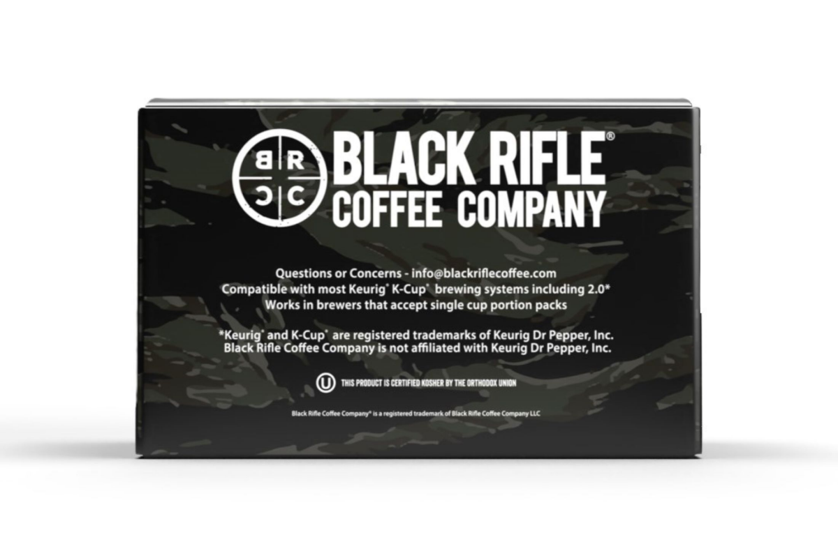 slide 2 of 2, Black Rifle Ground Medium Just Black Coffee 12 - 0.39 oz K-Cup Pods, 12 ct