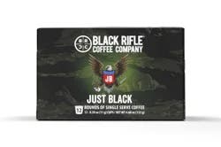 Black Rifle Ground Medium Just Black Coffee 12 - 0.39 oz K-Cup Pods