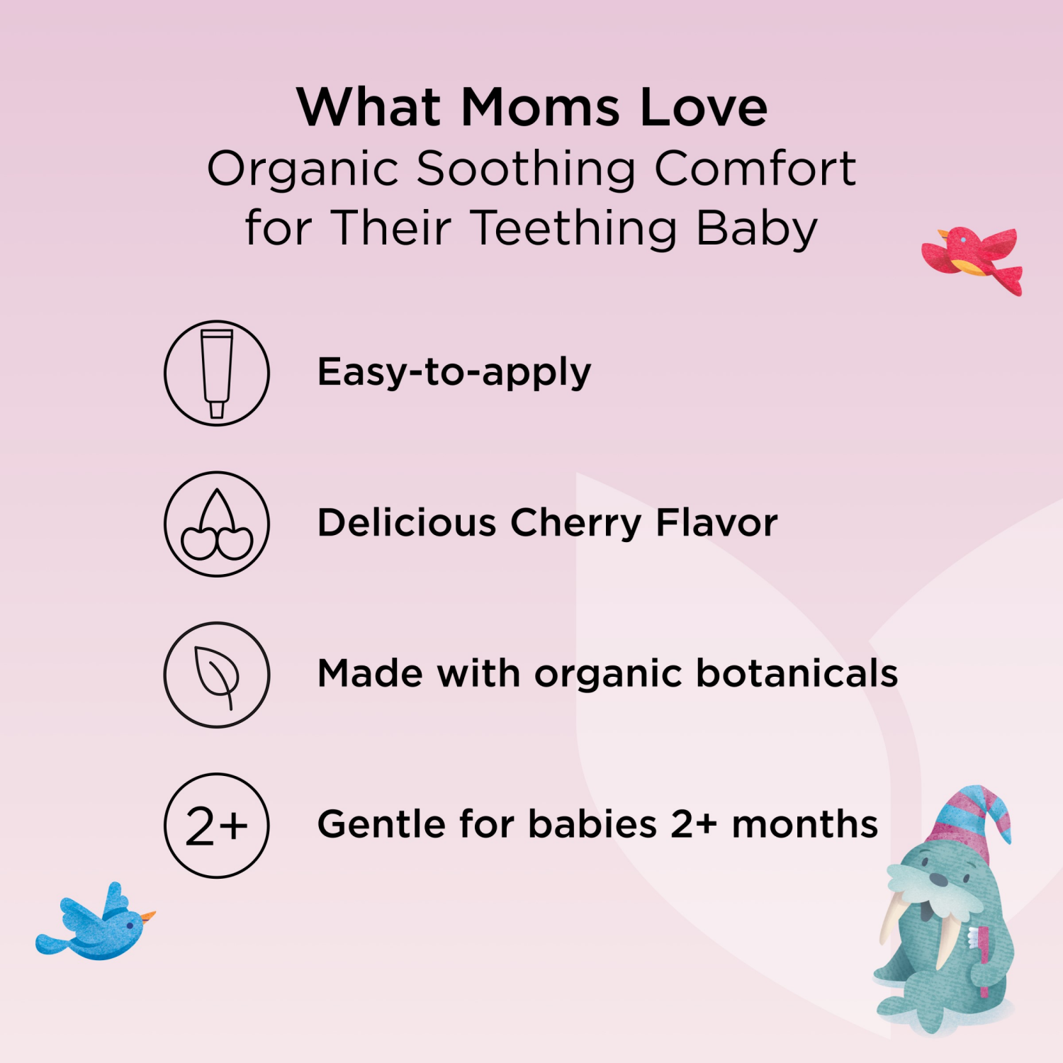 slide 3 of 8, Hyland's Naturals Baby Organic 2+ Months Daytime/Nighttime Cherry Flavor Soothing Gel Combo Pack 2 - 0.53 oz Tubes, 2 ct