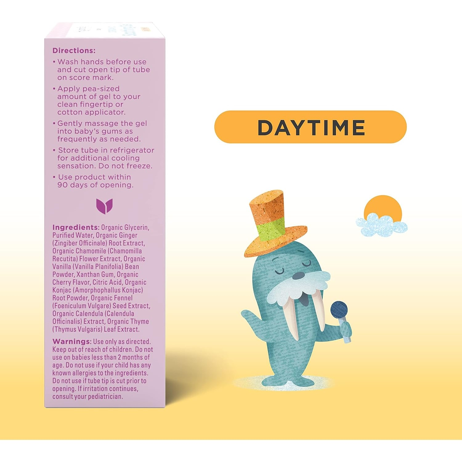 slide 7 of 8, Hyland's Naturals Baby Organic 2+ Months Daytime/Nighttime Cherry Flavor Soothing Gel Combo Pack 2 - 0.53 oz Tubes, 2 ct