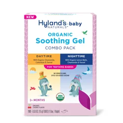 Hyland's Naturals Baby Organic 2+ Months Daytime/Nighttime Cherry Flavor Soothing Gel Combo Pack 2 - 0.53 oz Tubes