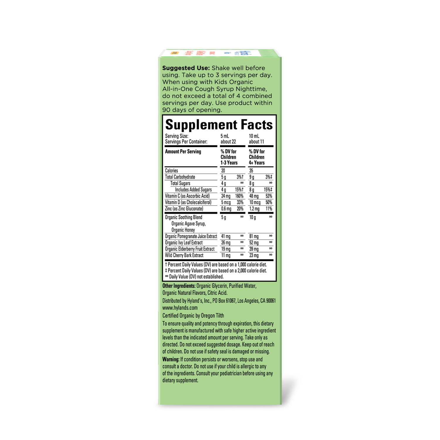 slide 4 of 5, Hyland's Naturals Organic 1-12 Years Kids Daytime All-in-One Organic Grape Flavor Cough Syrup 4 fl oz, 4 fl oz