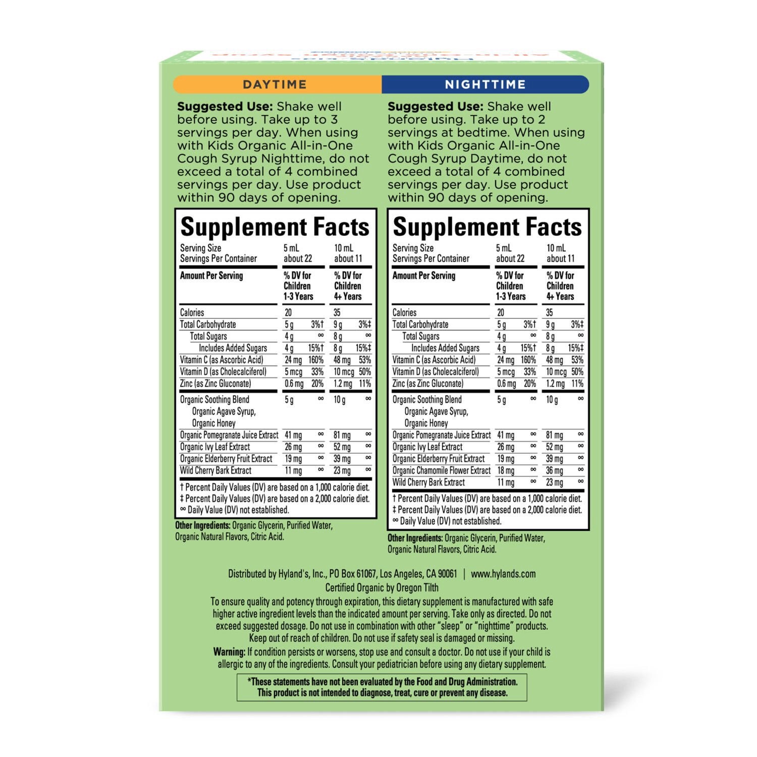 slide 5 of 6, Hyland's Naturals Kids Organic All-In-One Cough Syrup Combo Pack, Grape, 8 oz