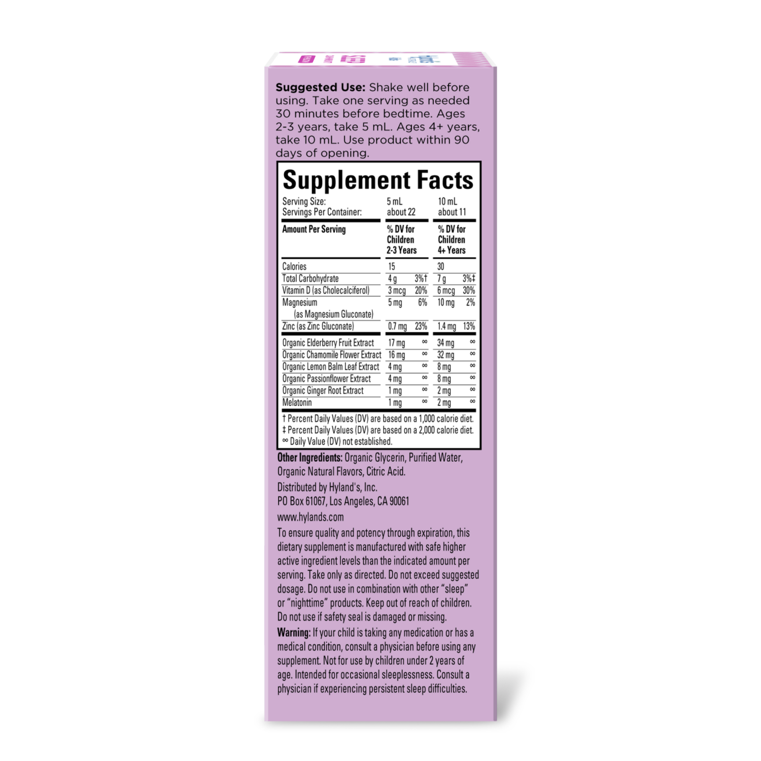 slide 2 of 7, Hyland's Naturals Sugar Free Ages 2+ Kids Organic Grape Flavor Sleep with Melatonin 4 fl oz, 4 fl oz