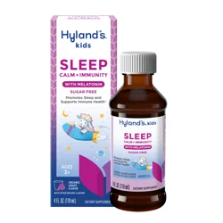 Hyland's Naturals Sugar Free Ages 2+ Kids Organic Grape Flavor Sleep with Melatonin 4 fl oz