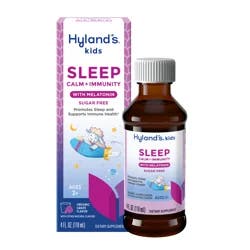 Hyland's Naturals Sugar Free Ages 2+ Kids Organic Grape Flavor Sleep with Melatonin 4 fl oz