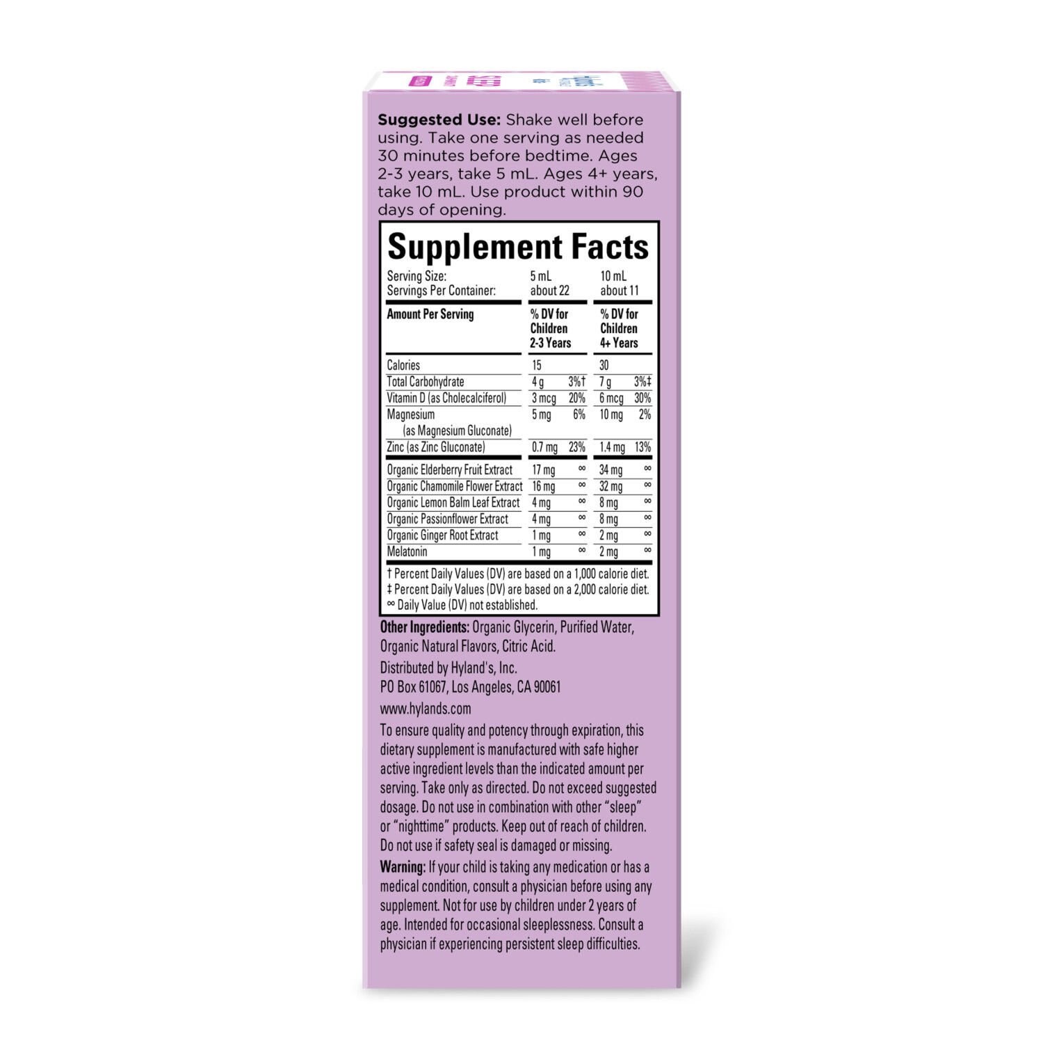 slide 2 of 6, Hyland's Naturals Sugar Free Ages 2+ Kids Organic Grape Flavor Sleep with Melatonin 4 fl oz, 4 oz