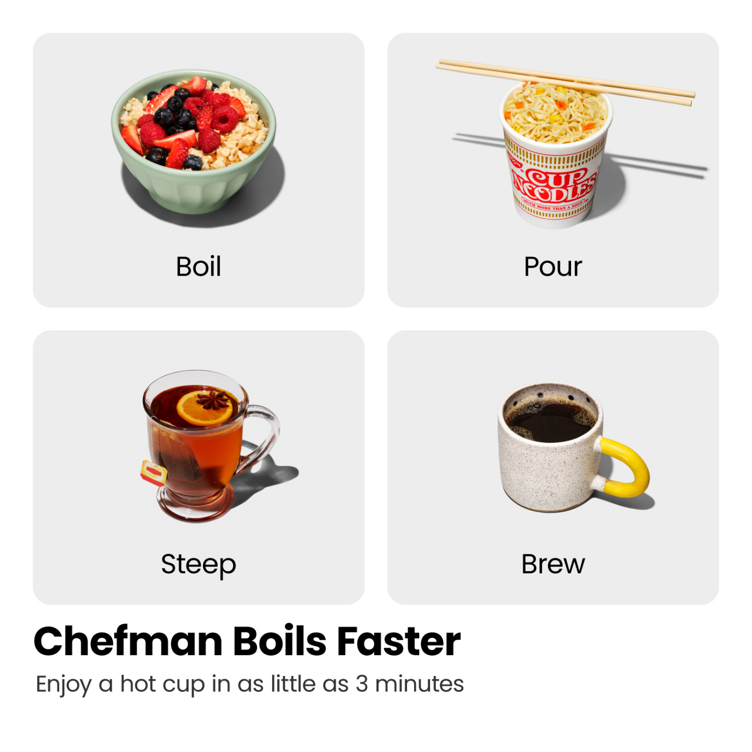 slide 2 of 5, Chefman 1L Cordless Glass Electric Kettle, 1 liter