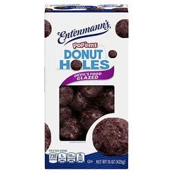 Entenmanns Popems Devils Food Glazed Donut Holes - 15 OZ
