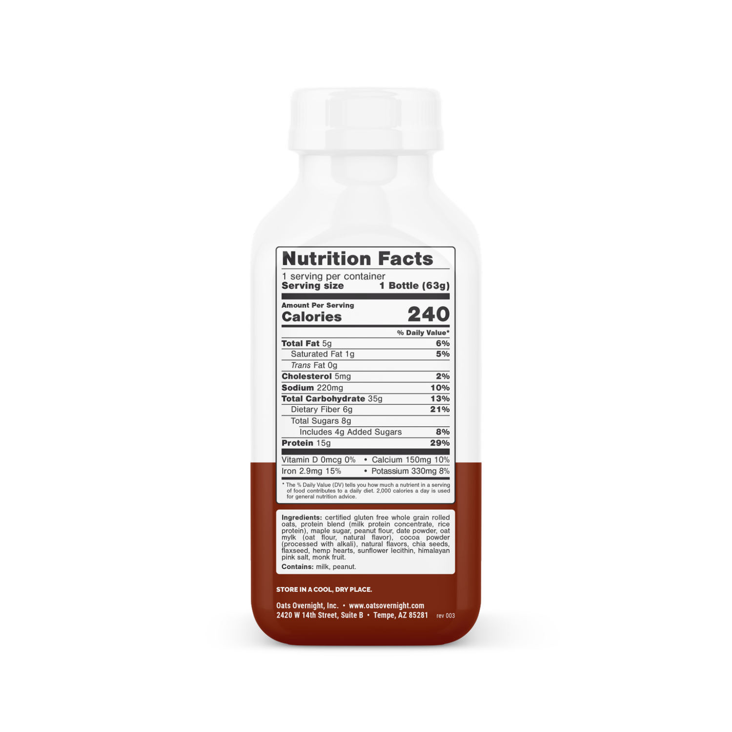 slide 2 of 2, Oats Overnight Chocolate Peanut Butter Shake - 2.2 oz, 2.2 oz