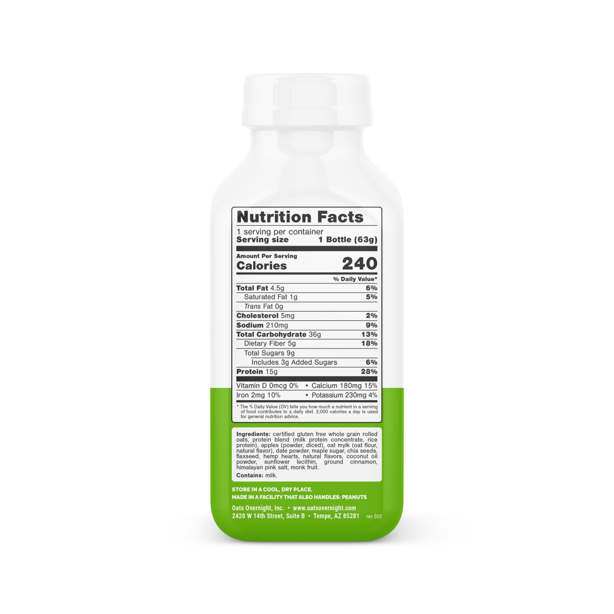 slide 2 of 2, Oats Overnight Apple Cinnamon Shake 2.2 oz, 2.2 oz