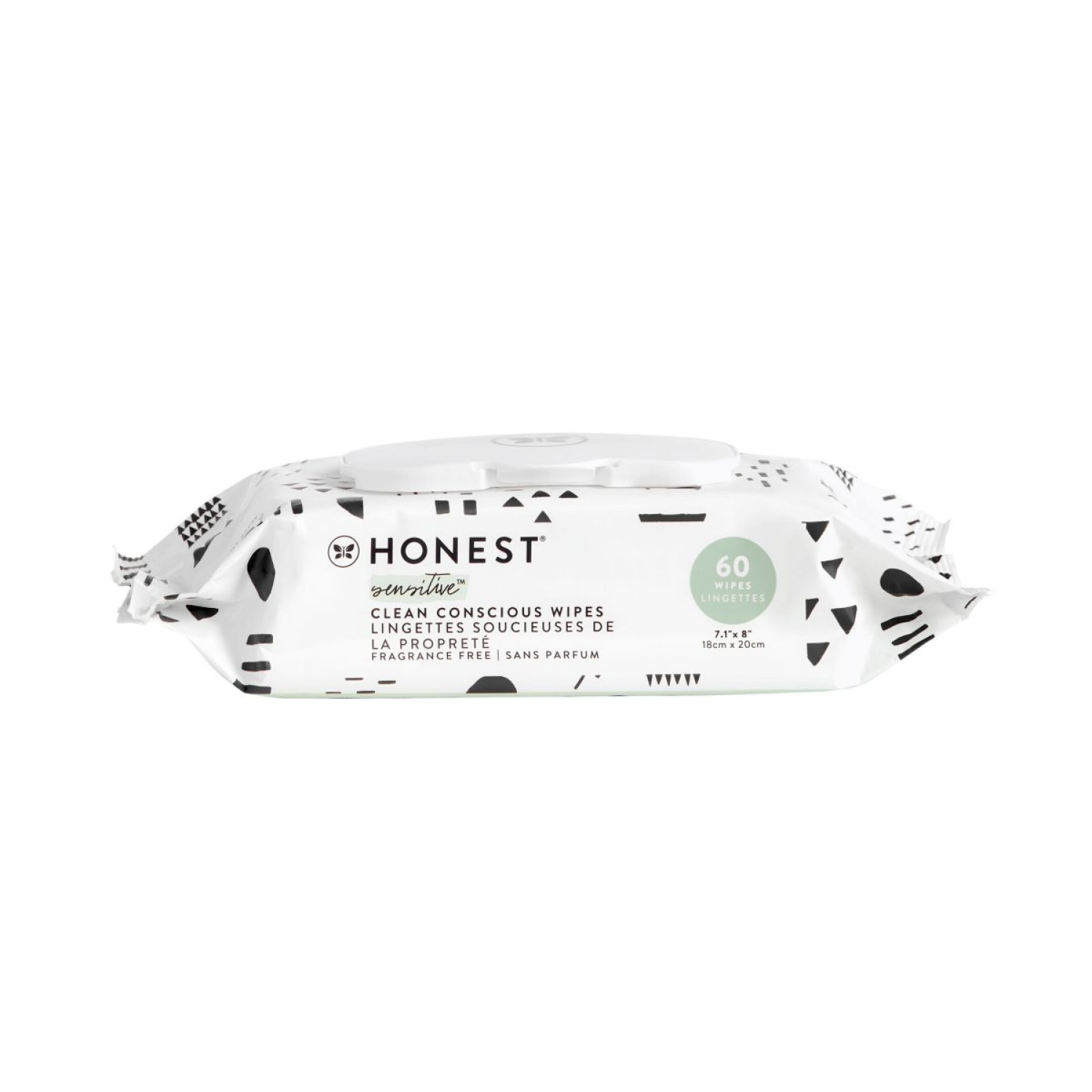 slide 1 of 8, Honest Sensitive Clean Conscious Fragrance Free Wipes 60 Each, 60 ct