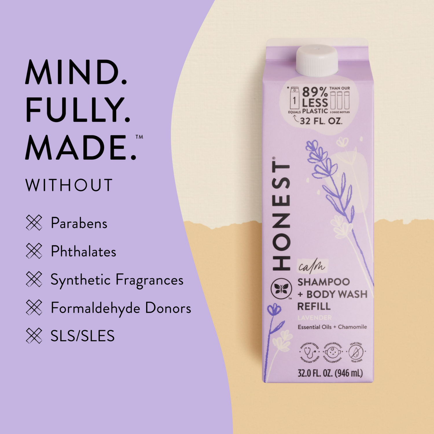 slide 3 of 7, The Honest Company Calm Shampoo + Body Wash Refill - Lavender - 32 fl oz, 32 fl oz