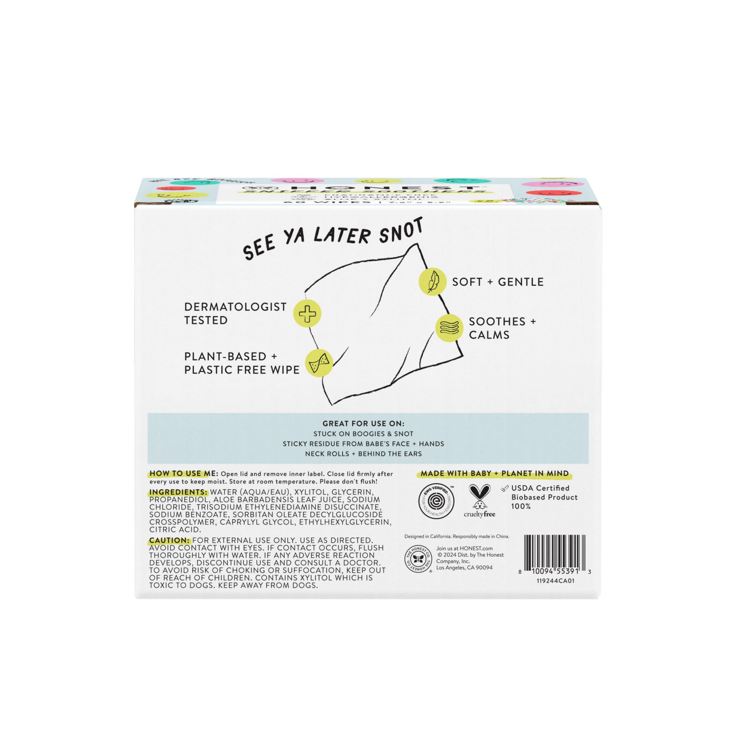 slide 2 of 8, The Honest Company Sniffer Soothers Wipes, 60 ct