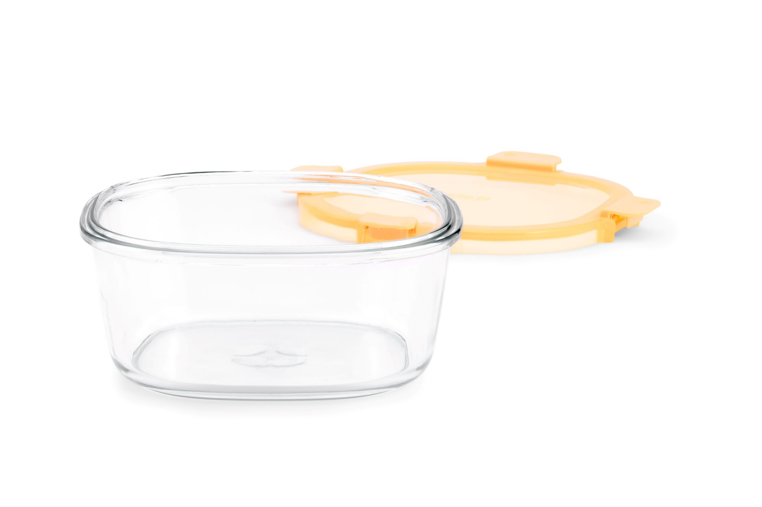 slide 2 of 2, Ello Color Lock 7-cup Round Glass Food Storage Container, 7 cups