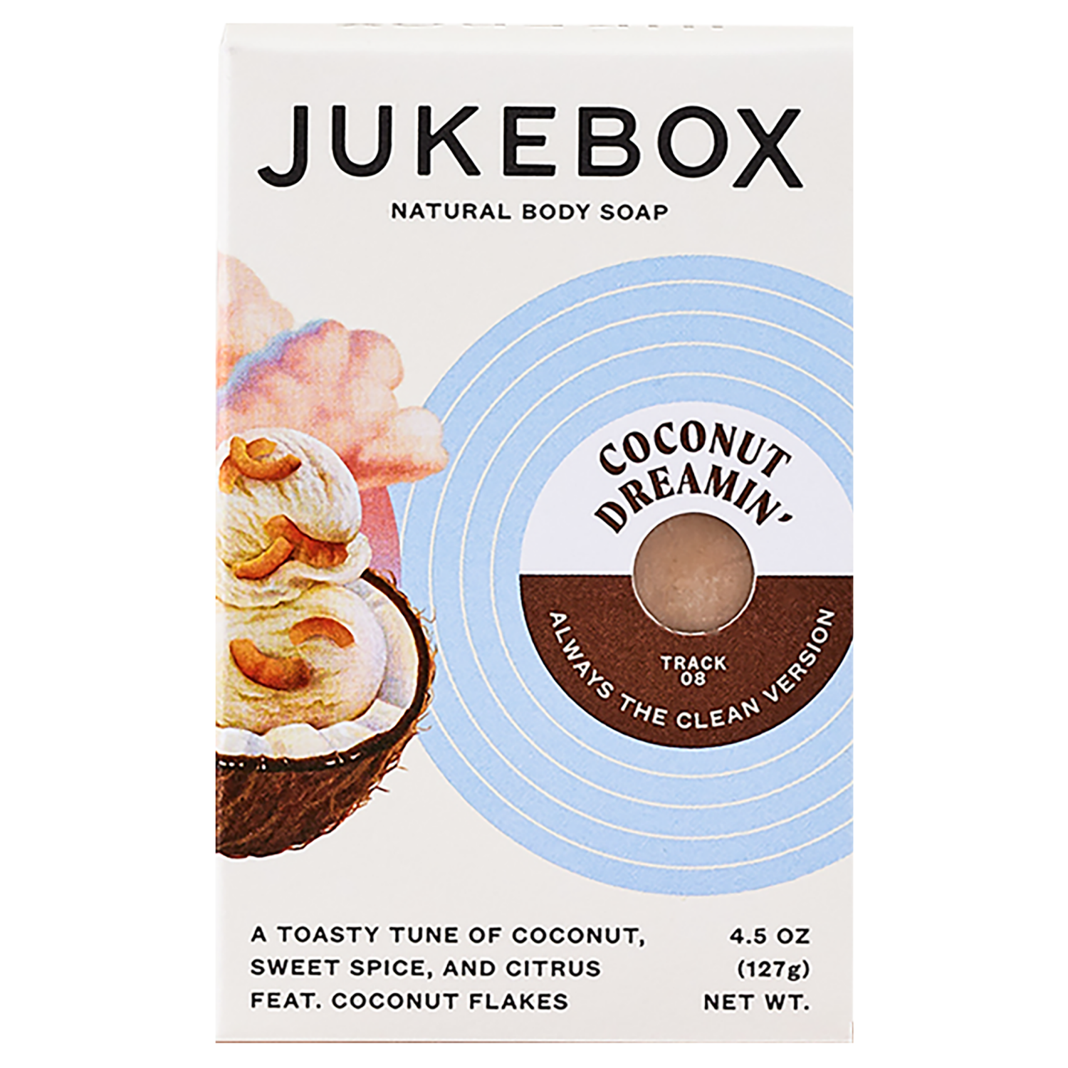 slide 1 of 1, Jukebox Natural Bar Soap -Coconut Dreamin', 4.5 oz