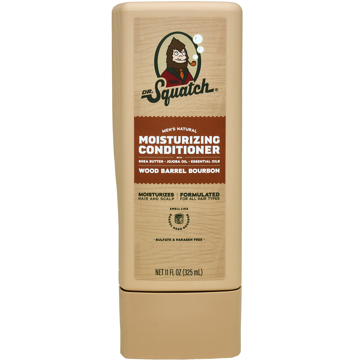 slide 1 of 1, Dr. Squatch Men's Natural Moisturizing Wood Barrel Bourbon Conditioner 11 fl oz, 11 fl oz