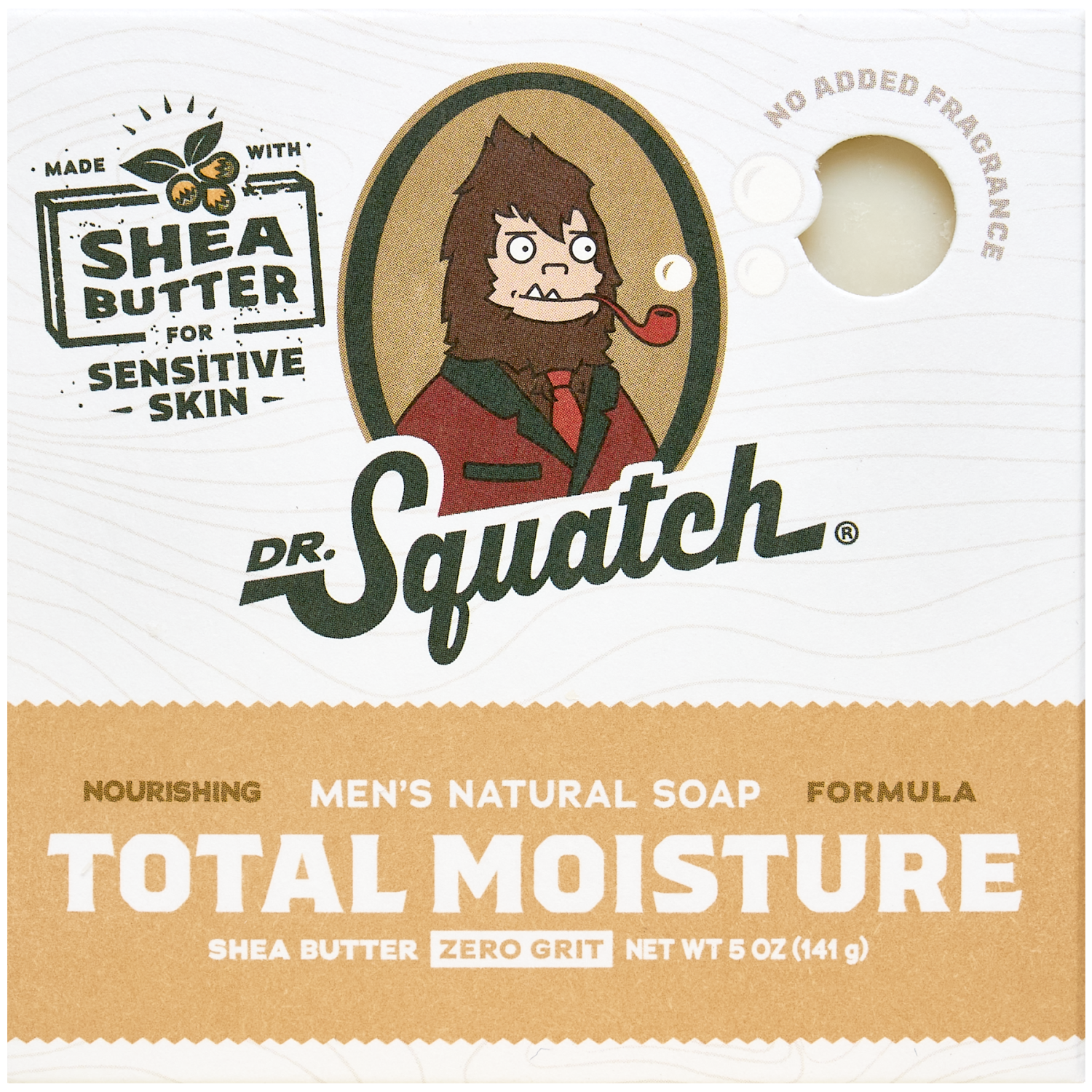 slide 1 of 1, Dr. Squatch® Men's Total Moisture Shea Butter Bar Soap Unscented, 5 oz