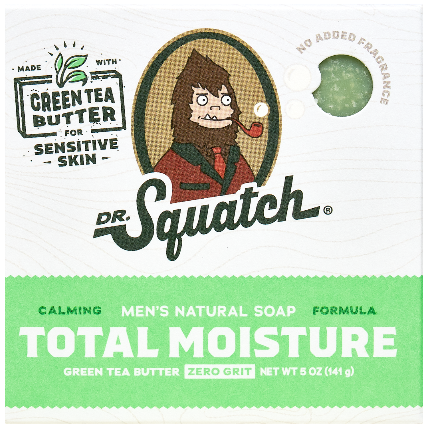 slide 1 of 1, Dr. Squatch Men's Natural Bar Soap Total Moisture - Green Tea Butter, 5 oz