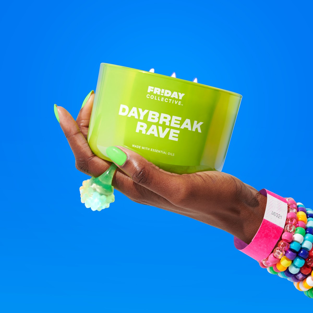 slide 13 of 21, FRIDAY COLLECTIVE Fr!day Collective Daybreak Rave Candle, 13.5 oz