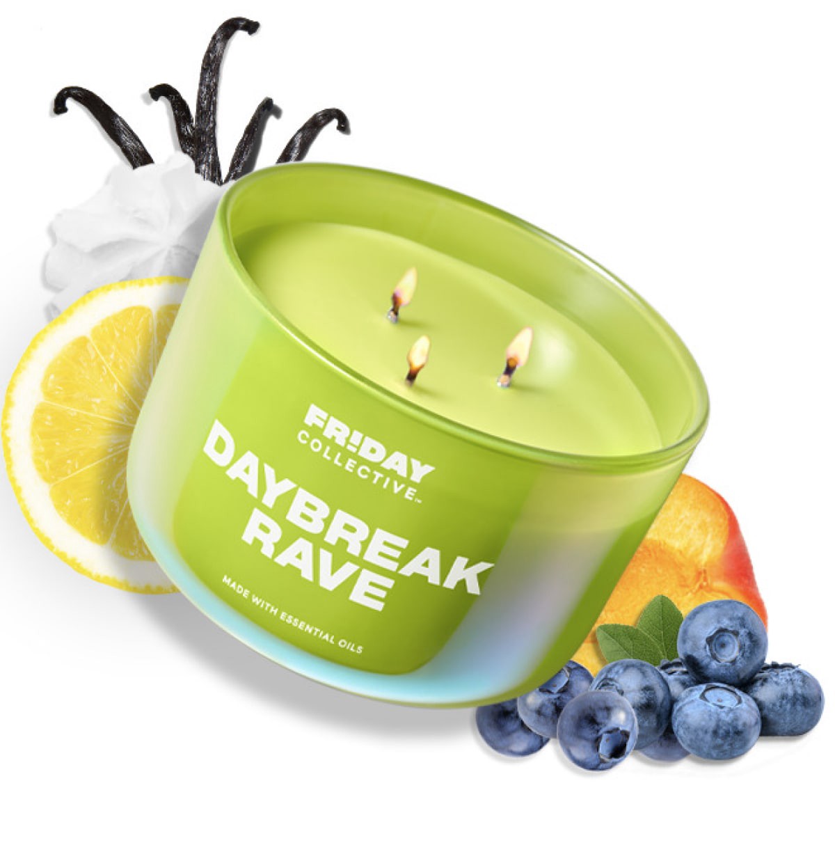 slide 1 of 21, FRIDAY COLLECTIVE Fr!day Collective Daybreak Rave Candle, 13.5 oz