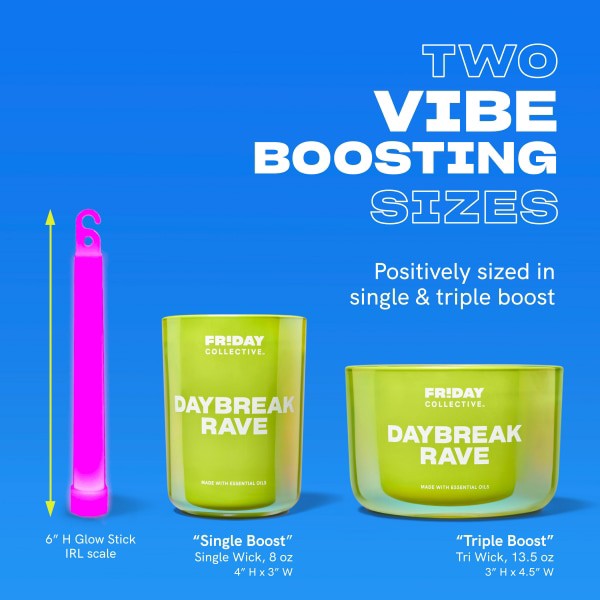 slide 20 of 21, FRIDAY COLLECTIVE Fr!day Collective Daybreak Rave Candle, 8 oz