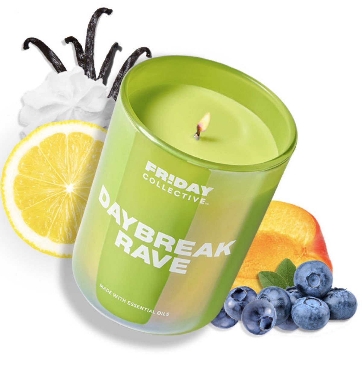 slide 1 of 21, FRIDAY COLLECTIVE Fr!day Collective Daybreak Rave Candle, 8 oz