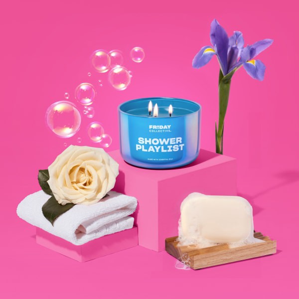 slide 12 of 17, FRIDAY COLLECTIVE Fr!day Collective Shower Playlist Candle, 13.5 oz