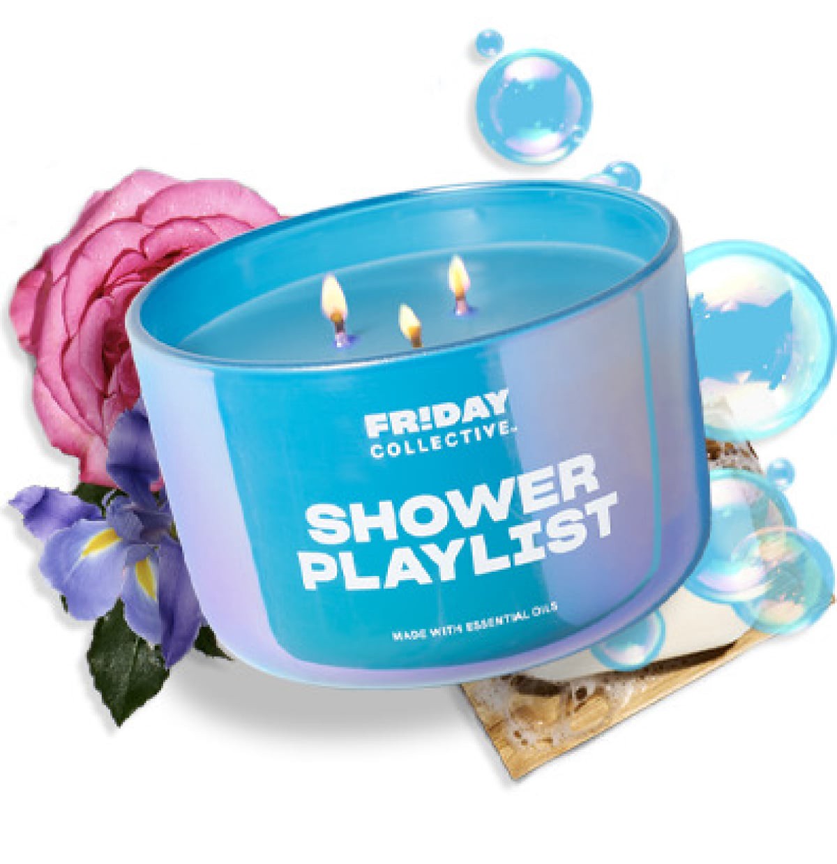 slide 1 of 17, FRIDAY COLLECTIVE Fr!day Collective Shower Playlist Candle, 13.5 oz