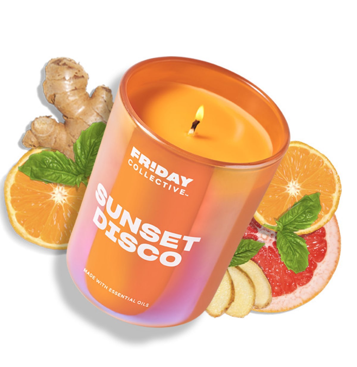 slide 1 of 21, FRIDAY COLLECTIVE Fr!day Collective Sunset Disco Candle, 8 oz