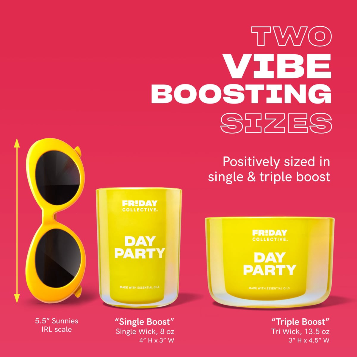 slide 21 of 21, FRIDAY COLLECTIVE Fr!day Collective Day Party Candle, 8 oz