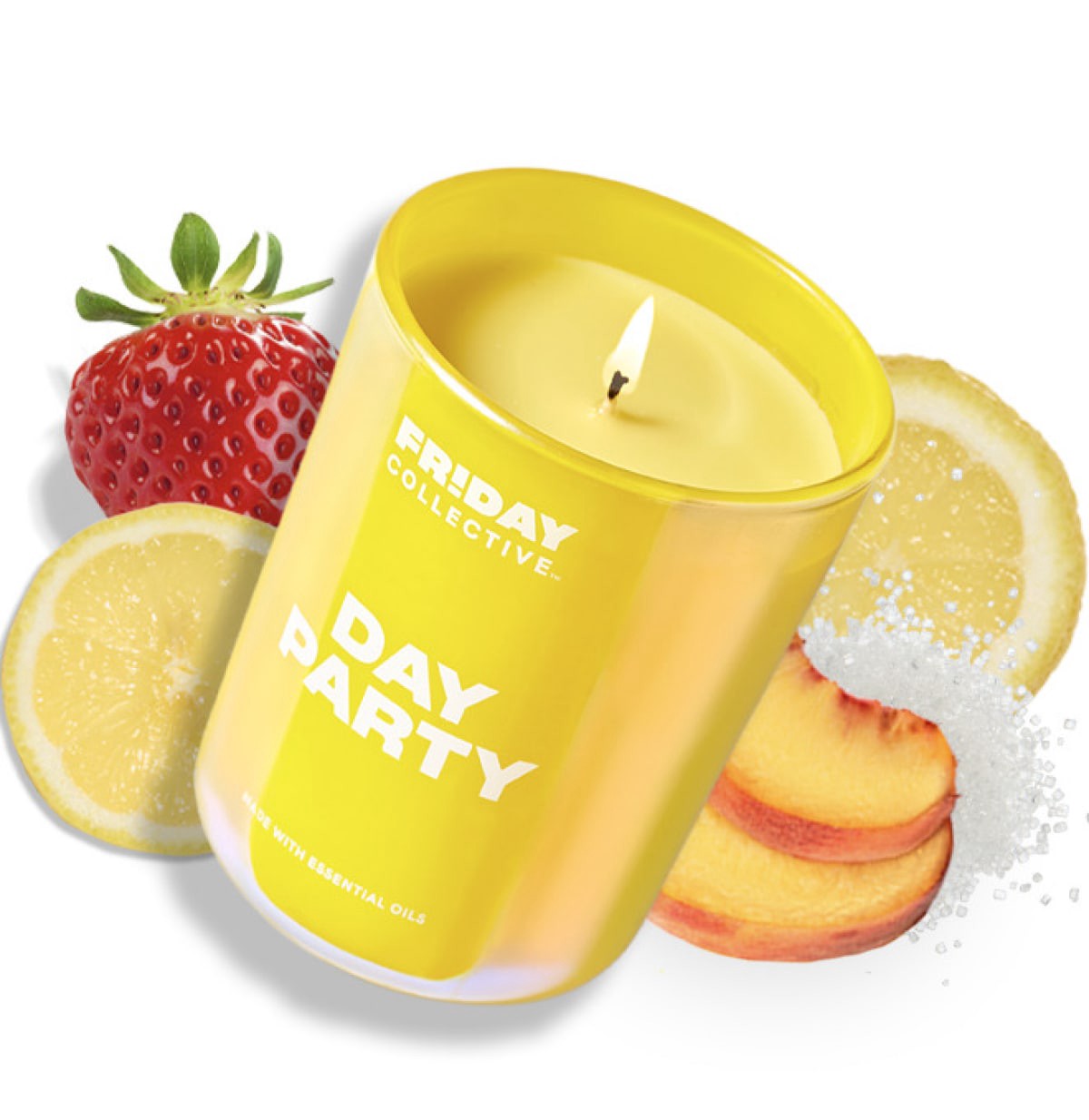 slide 1 of 21, FRIDAY COLLECTIVE Fr!day Collective Day Party Candle, 8 oz